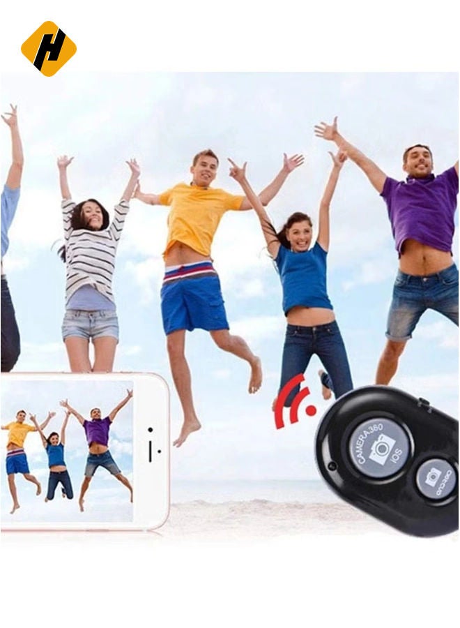 Remote Control Button Bluetooth Phone Selfie Stick Shutter Release (Black)