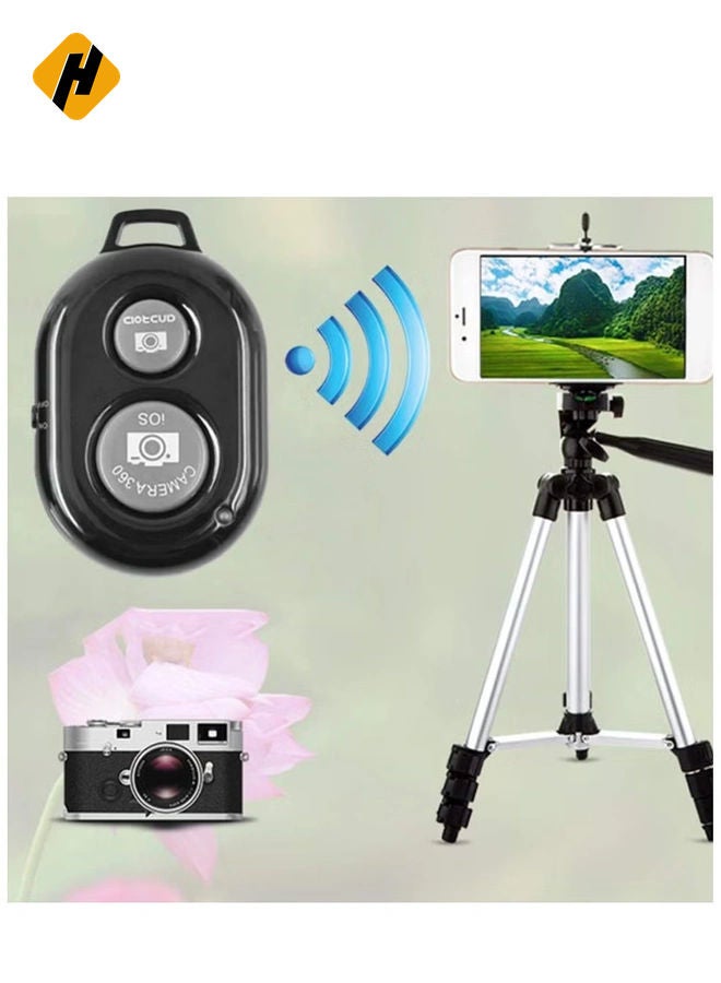 Remote Control Button Bluetooth Phone Selfie Stick Shutter Release (Black)
