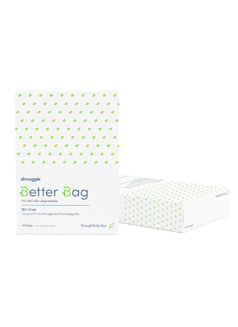 Shnuggle - Better Bag Nappy Bin Liners, Green - 45 Pcs/Pack - Image 1