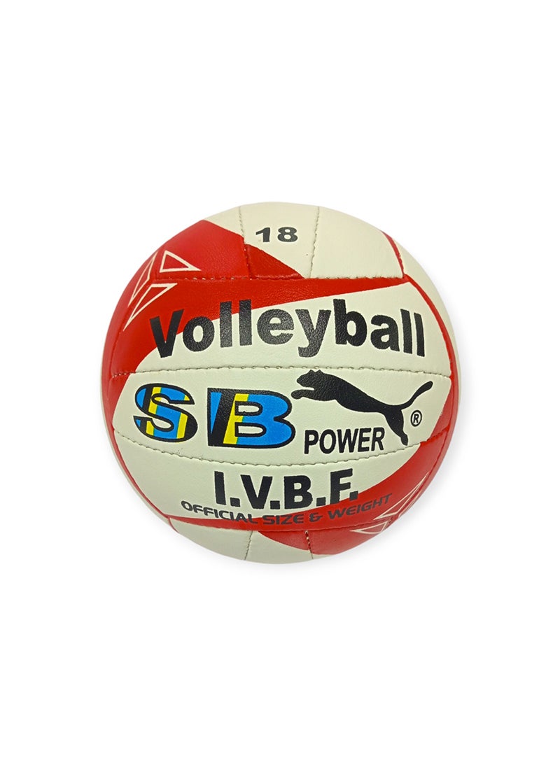 SB Power Volley Ball Official Size & Weight, Designed With 18 Synthetic Leather 