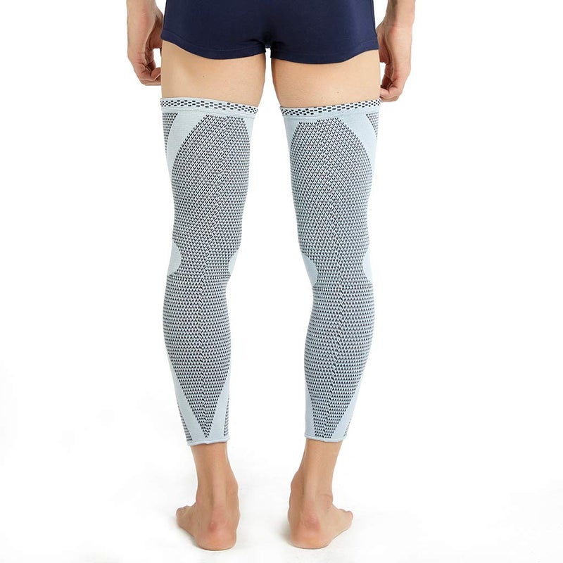 نيو تيك كير Neotech Care Knee & Leg Sleeve - تنفس - ضغط متوسطة - رمادي (حجم M 1) - Image 4