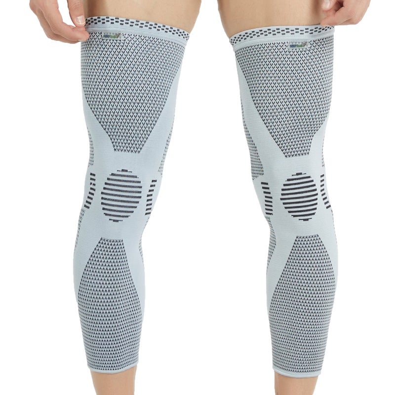 نيو تيك كير Neotech Care Knee & Leg Sleeve - تنفس - ضغط متوسطة - رمادي (حجم M 1) - Image 3