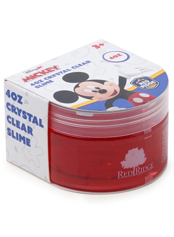 Disney Mickey 4oz Crystal Clear Slime | Soft, Glossy & Stretchy | Non-Sticky Slime For Kids | Ideal For Gifting | Red | Age 3+ - Image 2