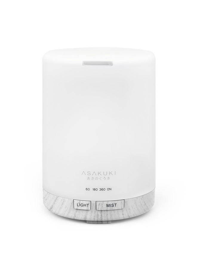 ASAKUKI 300ML Essential Oil Diffuser, Quiet 5-in-1 Premium Humidifier, Home Fragrance Aroma Diffuser with 7 LED Color Changing Light and Auto-Off Switch -White - Image 1