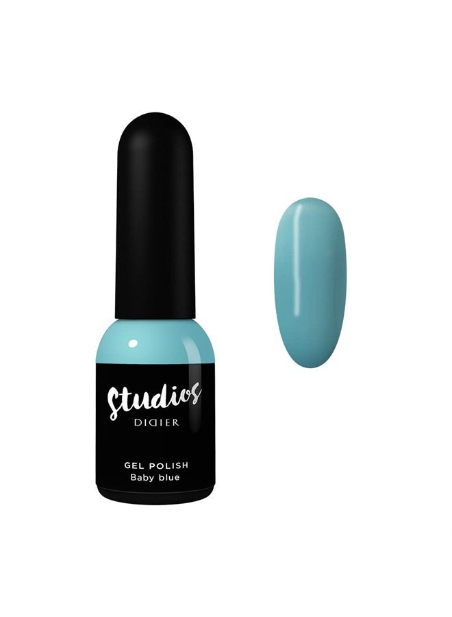 DIDIER LAB Studios Gel Polish Baby Blue - Professional Manicure Pedicure Products - Rich Pigment for Complete Nail Coverage - Flawless Shine - Suitable for Beginners - For UV Lamp - Gift for Women - Image 1