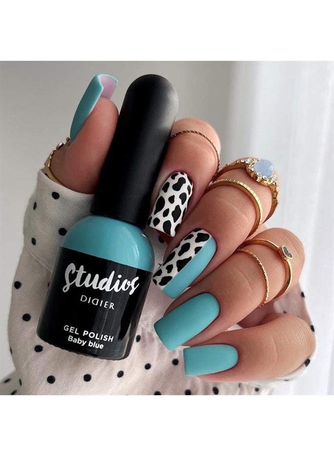 DIDIER LAB Studios Gel Polish Baby Blue - Professional Manicure Pedicure Products - Rich Pigment for Complete Nail Coverage - Flawless Shine - Suitable for Beginners - For UV Lamp - Gift for Women - Image 4