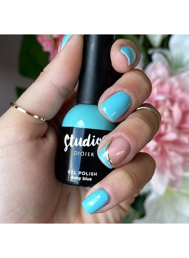DIDIER LAB Studios Gel Polish Baby Blue - Professional Manicure Pedicure Products - Rich Pigment for Complete Nail Coverage - Flawless Shine - Suitable for Beginners - For UV Lamp - Gift for Women - Image 5