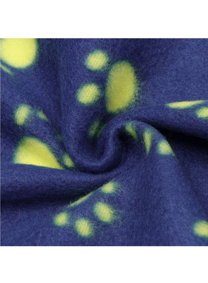 MileMelo Pet Blankets Soft Dog Cat Fleece Blankets Extra Large Plush Throws Dog Cat New Pet Touch Soft Fleece Large Pet Blankets Kittens Paws Blue - Image 3