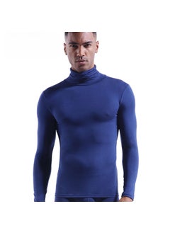 Generic Mens Thermal High Collar Slim Long Sleeve Top Grey  - Image 5
