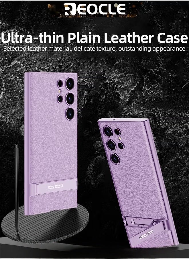 ريوكل جراب Samsung Galaxy S23 Serious مع حامل، جراب جلدي عادي رفيع للغاية ومضاد للسقوط لهاتف محمول لسلسلة Galaxy S23 - Image 2