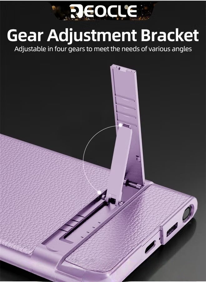 ريوكل جراب Samsung Galaxy S23 Serious مع حامل، جراب جلدي عادي رفيع للغاية ومضاد للسقوط لهاتف محمول لسلسلة Galaxy S23 - Image 5