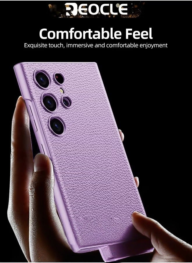 ريوكل جراب Samsung Galaxy S23 Serious مع حامل، جراب جلدي عادي رفيع للغاية ومضاد للسقوط لهاتف محمول لسلسلة Galaxy S23 - Image 3