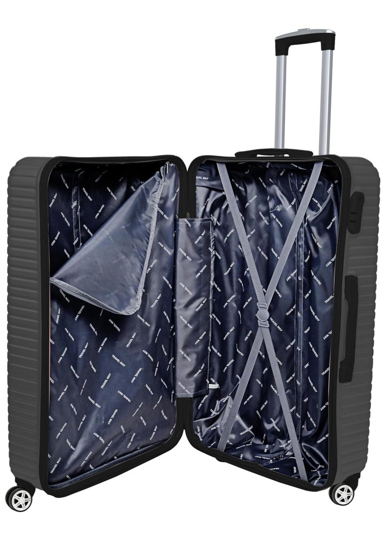 TrekKit Lightweight Checked Suitcase Luggage Trolley - Hardshell Suitcase for 30kg Spinner Luggage for Travel | ABS Material with 4 Spinner Wheels (Grey, 28 Inches (71 cm)) - pzsku/ZC3B992FC90593885FCA9Z/45/_/1737640309/a83e8185-7d17-4e15-884a-b6389fe43f64