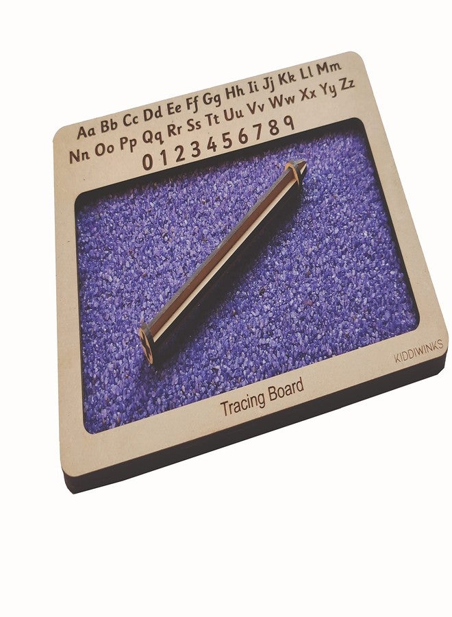 Kiddiwinks Winkslab:Montessori Tracing Tray_Engraved Alphabets and Numbers - Image 3