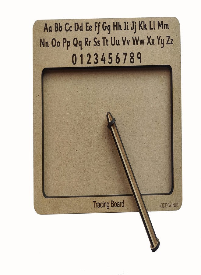 Kiddiwinks Winkslab:Montessori Tracing Tray_Engraved Alphabets and Numbers - Image 4