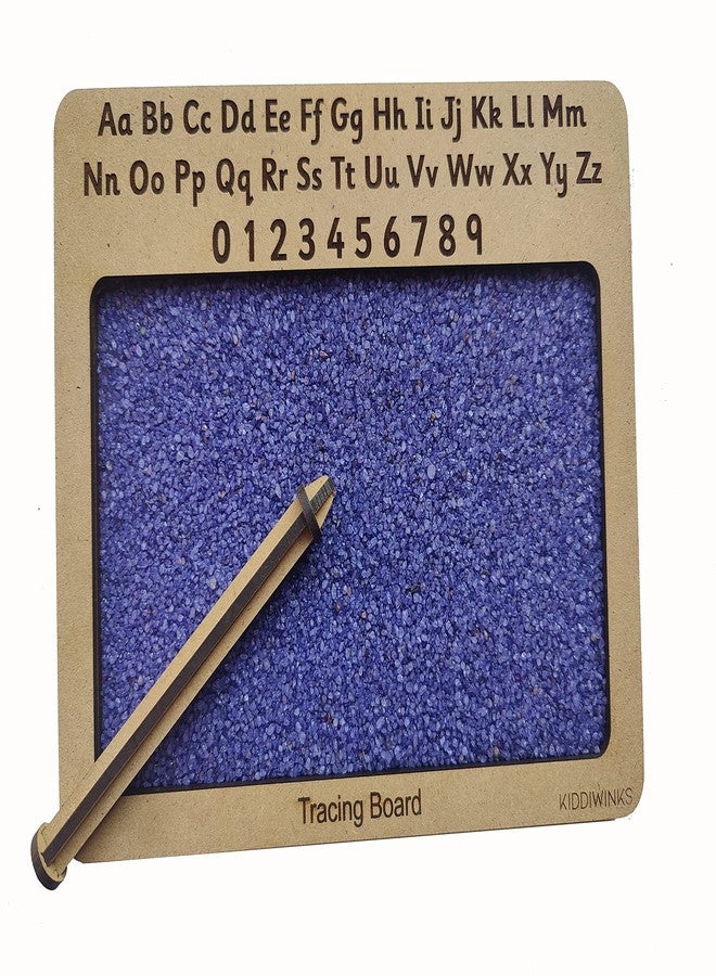 Kiddiwinks Winkslab:Montessori Tracing Tray_Engraved Alphabets and Numbers - Image 2