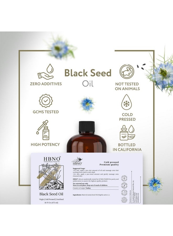 Organic Black Seed Oil 8 Fl Oz (240Ml) Value Size - Usda Certified Organic Black Seed Oil Organic Cold Pressed - Black Cumin Seed Oil Organic