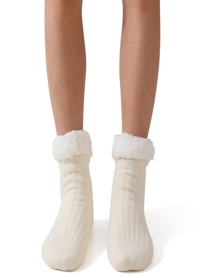ForBaysy Slipper Socks For Women Winter Warm Fuzzy Socks Fluffy Christmas Socks Sherpa Lining Socks with Grippers - Image 3