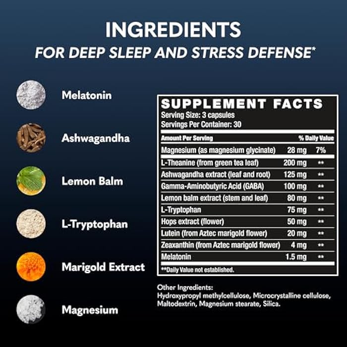 BODi Last Thing Complete Sleep Supplement with L-theanine, Ashwagandha, Magnesium Glycinate, Melatonin - Calming Night Time Stress Defense for Deep Restorative Sleep - 30 Day Supply (90 Capsules) - Image 2