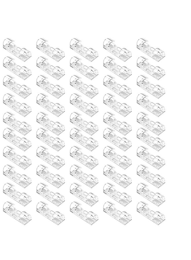 50PCS adhesive cable clamp clear, strong wire organizer, desk, car, PC, lights indoor/outdoor - Image 3