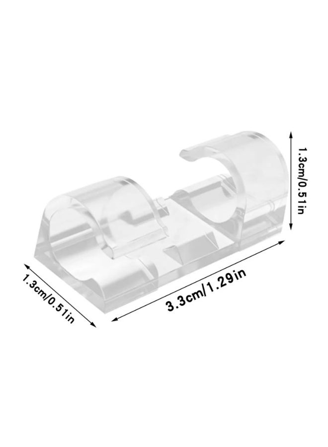 50PCS adhesive cable clamp clear, strong wire organizer, desk, car, PC, lights indoor/outdoor - Image 2
