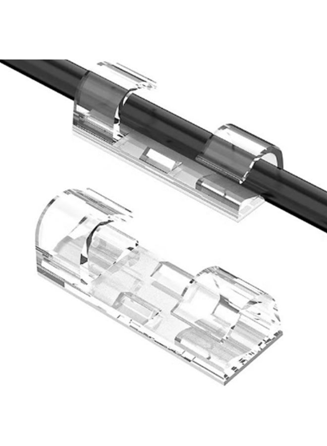 50PCS adhesive cable clamp clear, strong wire organizer, desk, car, PC, lights indoor/outdoor - Image 4