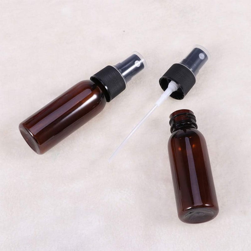 Hemobllo Amber Glass Spray Bottles : 5Pcs 50ml Refillable Spray Bottle Empty Liquid Containers for Perfumes Essential Oils, Travel and Daily Use - Image 2