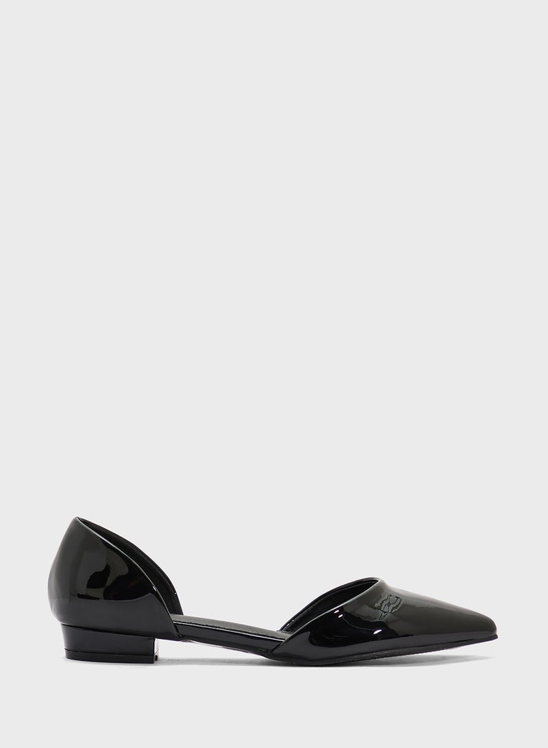 ELLA Patent Pointed Ballerina Flat  - Image 1