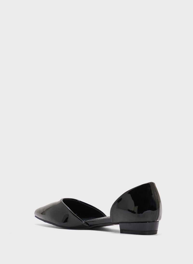 ELLA Patent Pointed Ballerina Flat  - Image 3