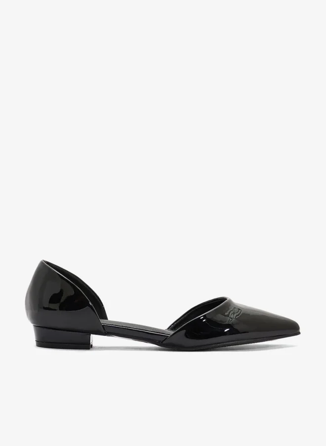 ELLA Patent Pointed Ballerina Flat