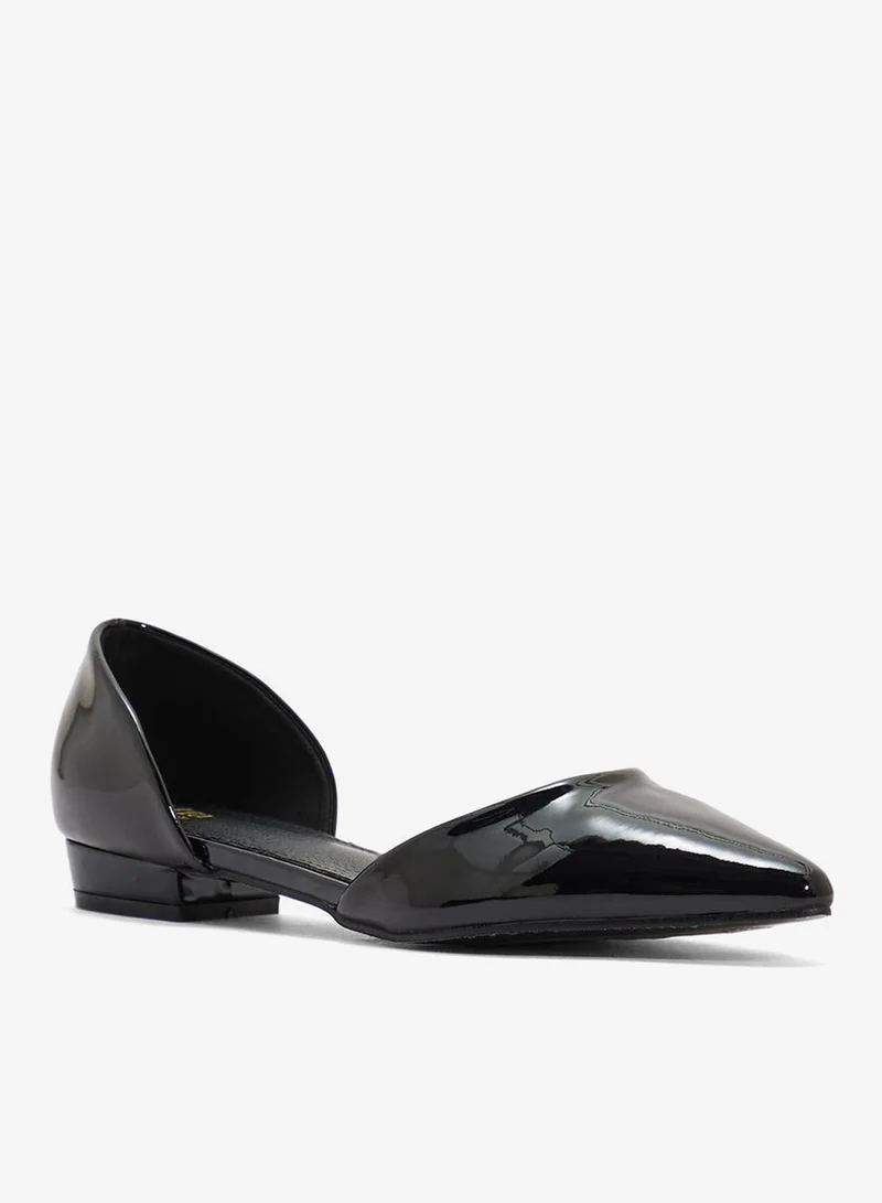 ELLA Patent Pointed Ballerina Flat