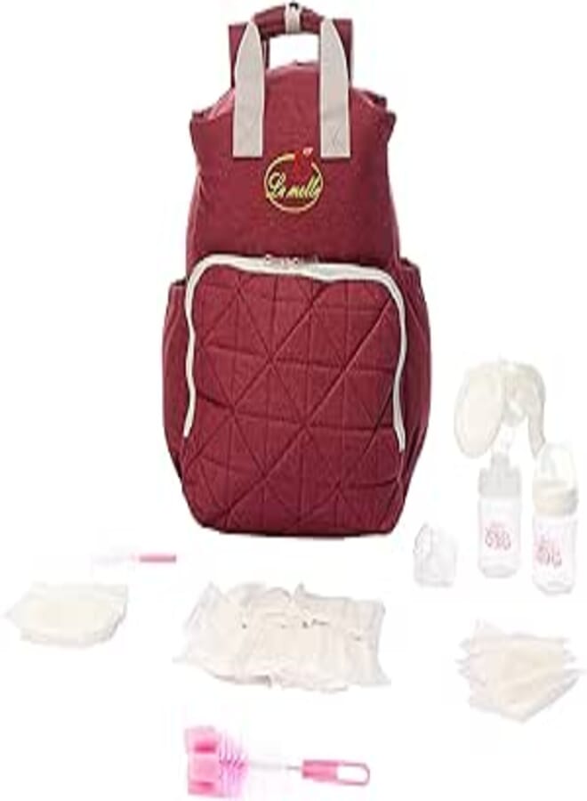 La Frutta La frutta breast pump manual portable with baby bottle (free) (bottle brush, 24 pcs breast pads and mother bag) 