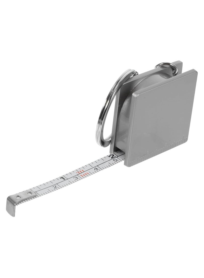 Oasisgalore 100CM Mini Retractable Tape Measure – Keychain with Steel Ruler for Measuring - Image 1