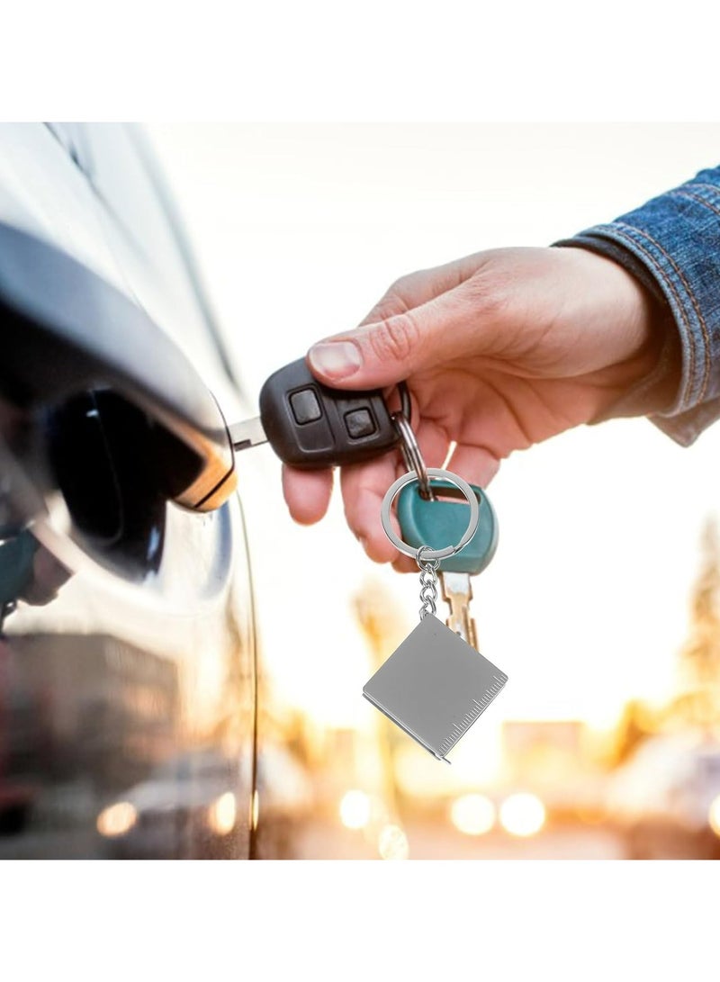 Oasisgalore 100CM Mini Retractable Tape Measure – Keychain with Steel Ruler for Measuring - Image 2