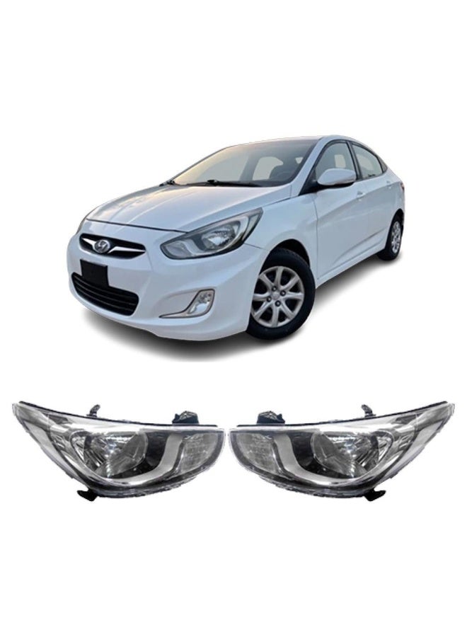 Hyundai Accent 2011 2012 2013 2014 (Passenger side) Right Chinese / Ronex Headlights