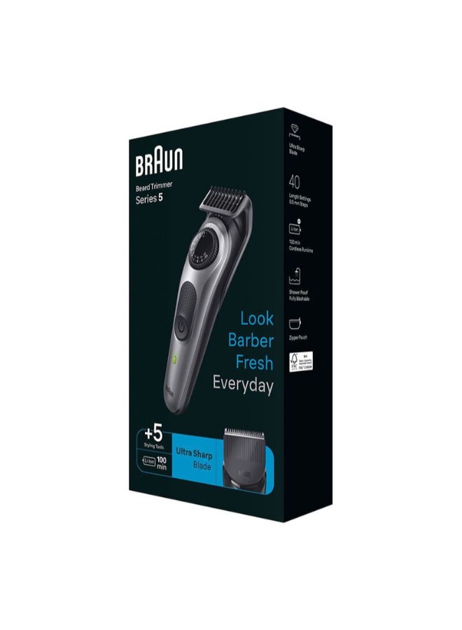 BRAUN Beard Trimmer 5 BT5440 International Version Black - Image 5