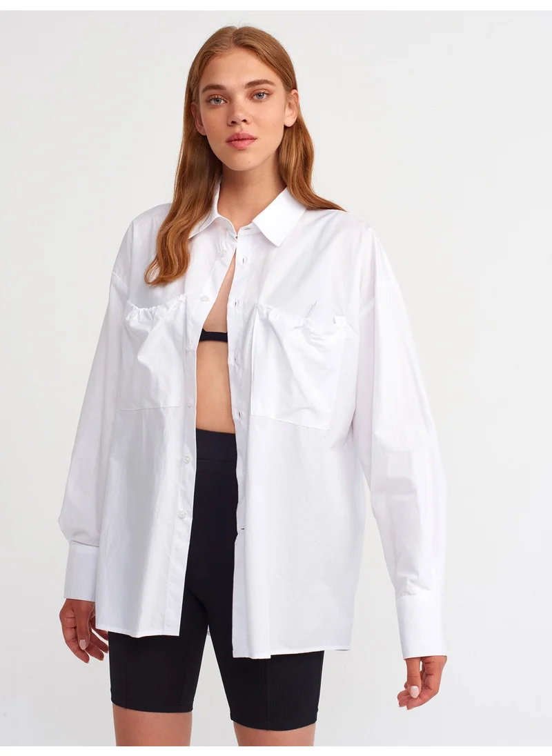 ديلفين 50159 Poplin Shirt-White