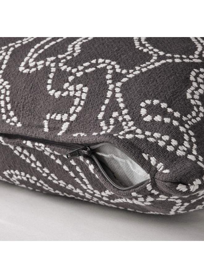 زبون غطاء وسادة، فحمي/أبيض عاجي، 50×50 سم - Image 3