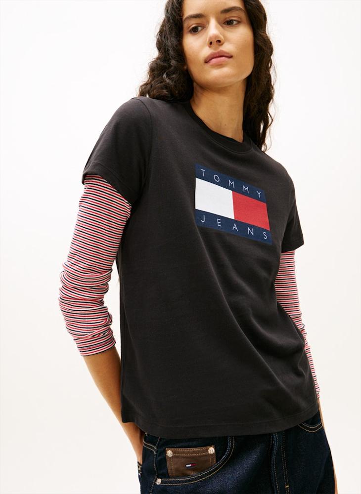 TOMMY JEANS Logo Crew Neck T-Shirt - Image 3