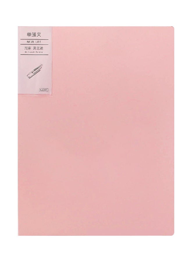 NIBEMINENT A4 Clipboard File Folder Writing Pad Single Clip Pink  - Image 1
