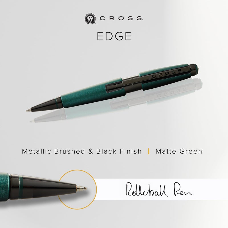 Cross Edge Matte Green Lacquer Gel Rollerball Pen - Image 2