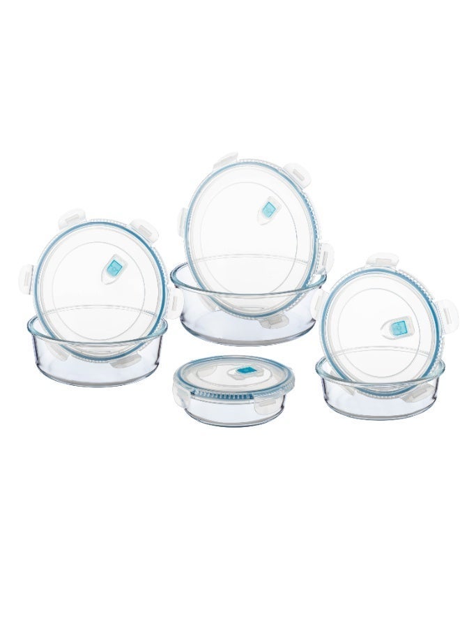 Bin Shahon ✨ Set of 4 round glass food containers with airtight lids – assorted sizes ✨ - Image 5