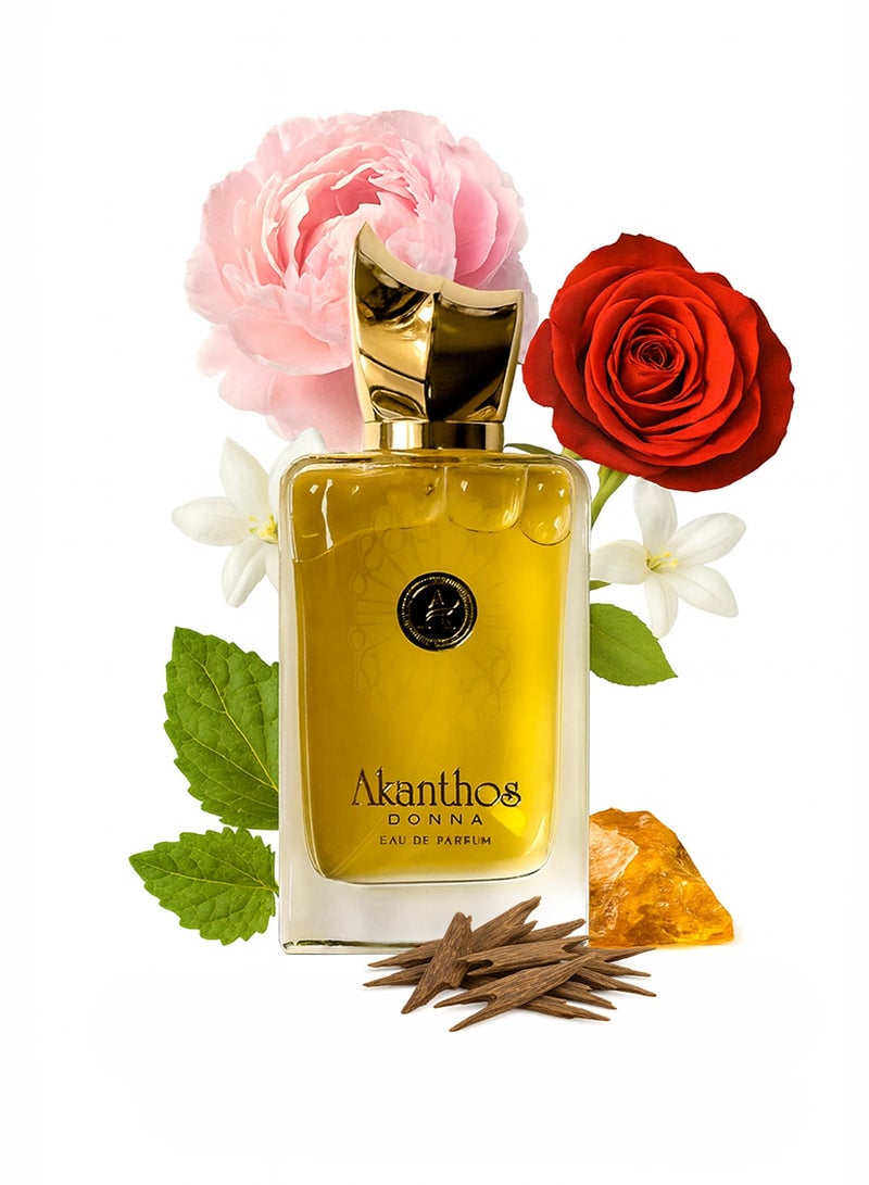 لينيا دي بيلا عطر أكانثوس دونا للرجال، يدوم طويلًا، ١٠٠ مل | عطر رجالي فاخر بنفحات من نجيل الهند والباتشولي والأرز والعنبر | أفضل عطر رجالي - Image 4