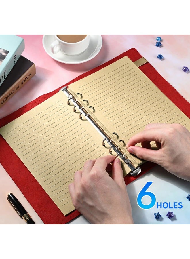 Tofun A5 Lined Vintage Refillable Paper, Retro A5 Binder Refills Paper for 6-Ring Binders Planner Traveller Journal Notebook Dairy, 8mm Ruled Filler Paper, 80 Sheets 160 Pages, Lined - Image 5