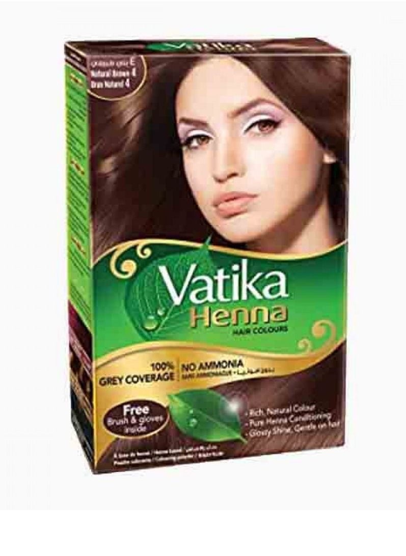 VATIKA Henna Hair Colours Natural Brown 4 