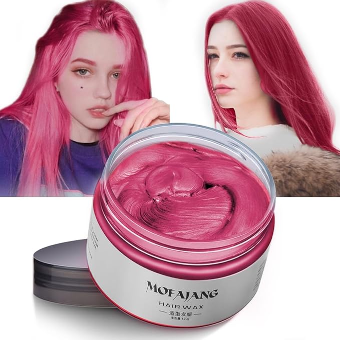 Hair Colour Wax 120g Temporary Coloured Hair Paint Wax Easy Washable Colour Change Hair Dye for KidsWomenMenBlue
