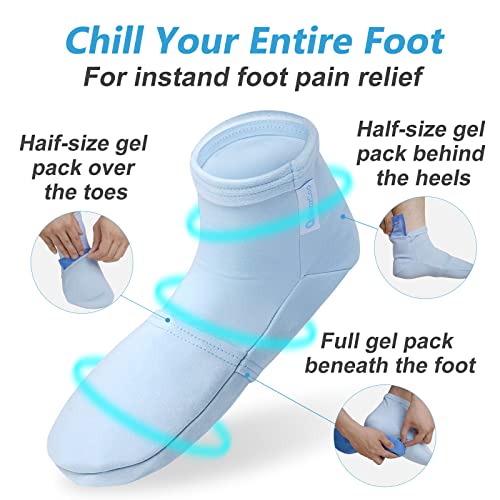 RelaxCoo Cold Therapy Socks & Gloves for Chemotherapy Neuropathy, Chemo Care Package for Women and Men, Foot & Hand Ice Pack Wrap for Plantar Fasciitis, Carpal Tunnel, Arthritis Hand Pain Relief, L - Image 4