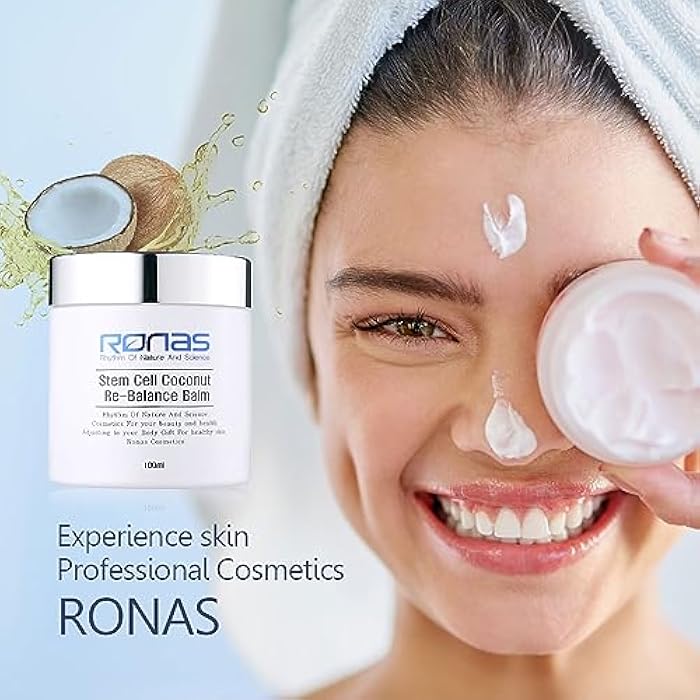 Ronas Stem Cell Coconut Rebalance Balm Anti Aging Cream Face Neck Moistureizer for Women Coconet oil Soothing and Powerful moisturization Shea butter Deep softening Korean Skin Care 3.3fl oz - Image 5