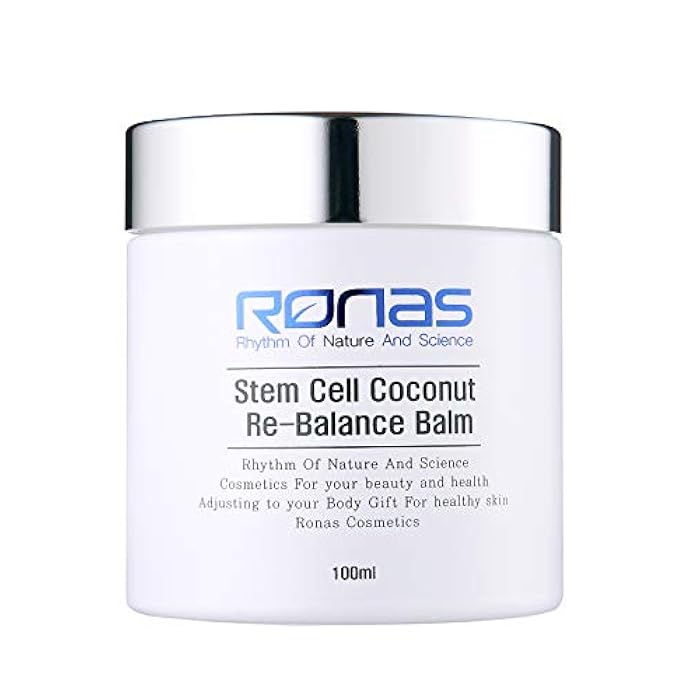 Ronas Stem Cell Coconut Rebalance Balm Anti Aging Cream Face Neck Moistureizer for Women Coconet oil Soothing and Powerful moisturization Shea butter Deep softening Korean Skin Care 3.3fl oz - Image 1