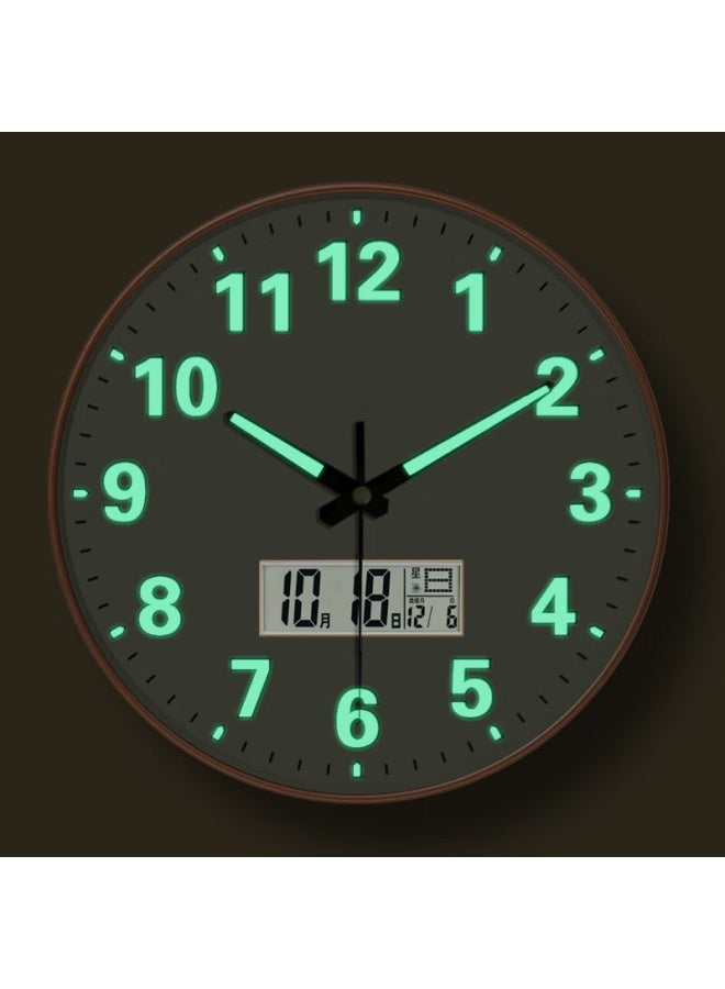 Peng Chuang Pengchuang Luminous Wall Clock, Creative Bedroom Clock, Living Room Quartz Clock, Home Timepiece, Light Luxury Modern Wall Clock, Wall-mounted Clock - Image 1